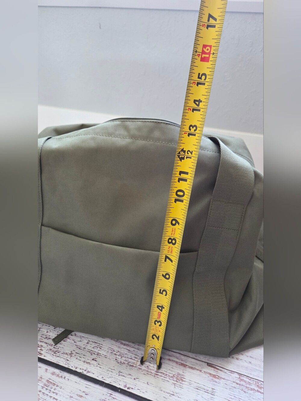 Beis The BEISics Duffle In Olive Travel Gym Tote Large Weekender Bag - Picture 16 of 16